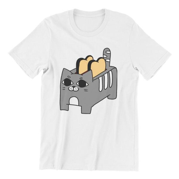 

men's t-shirts t-shirt toaster cat transparent black punk graphic mens clothes 45557, White;black