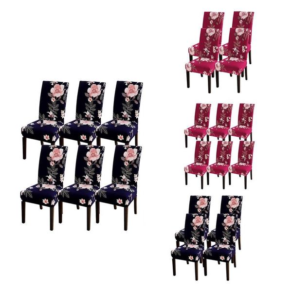 

chair covers set of 6,fit stretch removable washable kitchen protector for dining room,el