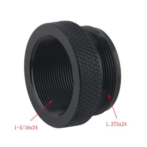 

fuel filter aluminum 1.375x24 tpi to 1-3/16x24 adapter ring qd convertor 1.1875x24 for modular solvent trap / booster / trilug jk dead air k