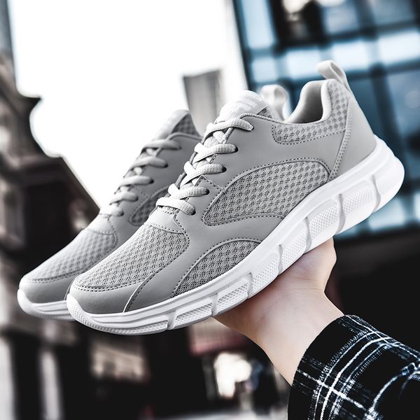 

summer men sneakers luxury brand breathable mesh walking shoes designer gym shoes men trainers zapatillas hombre gray size 39-48