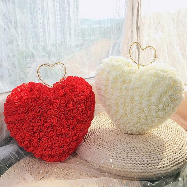 

decorative flowers & wreaths 25cm rose heart wedding decoration bear flower valentine's day gift diy birthday present home party decor