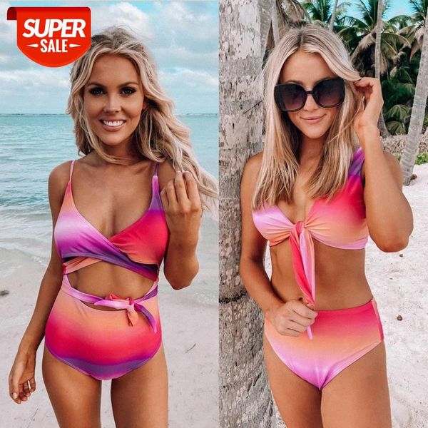 

bathing suits gradient bow suspender halter bikini swimsuit #hj6j, White;black