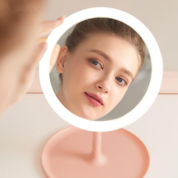 

compact mirrors led light makeup mirror round smart dressers standing surface large vanity storage of cosmetics dressing table usb
