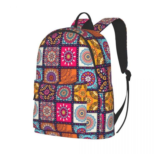 

backpack fashion colorful mandala shoulder bag school bookbag for teenagers