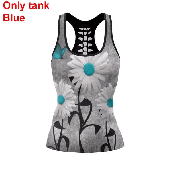 

women's tanks & camis 3d print women flowers hollow out off shoulder o neck harajuku shirt streetwear casual femeale sleeveless vest s, White