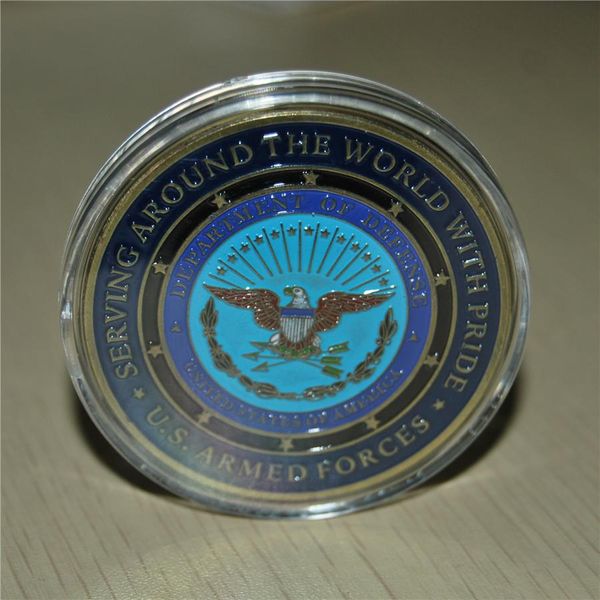 Novo orgulhoso presente militar família US Armed Forces DoD Desafio Moeda