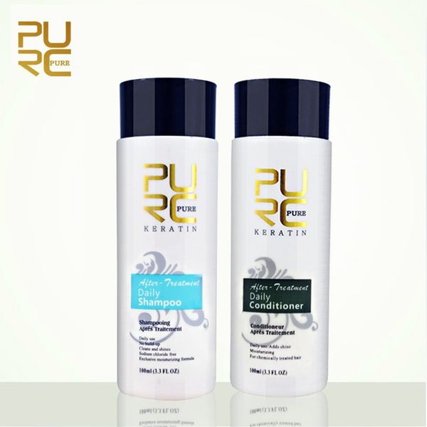 PURC Shampoos e condicionadores diários para alisar, suavizar, reparar, cuidar dos cabelos femininos masculinos 2 pçs/conjunto 200ml