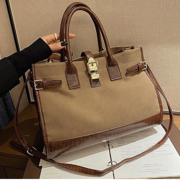 

retro vintage large capacity shoulder bag trendy brand design handbag for women nylon polyester oxford leather bags waist