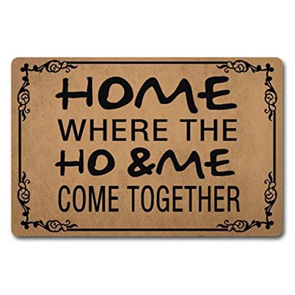 

carpets funny welcome door mat anti-slip home decor doormat prank gift for the entrance way indoor mats (home where ho & me