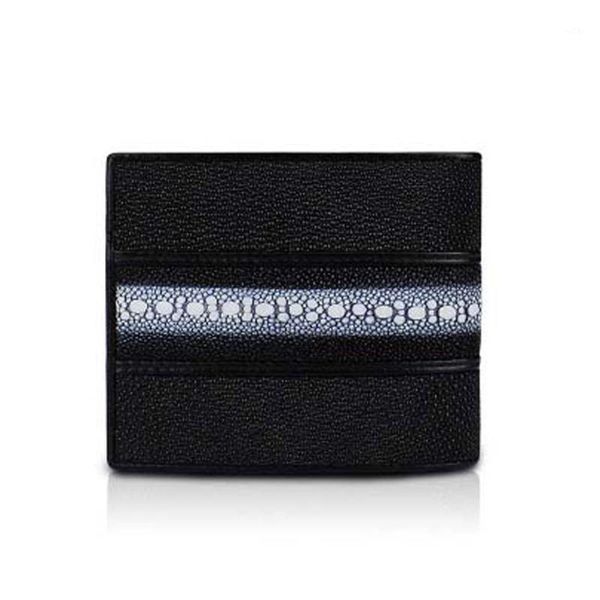 

yuanhui thailand pearl fish skin men wallet short wallets1, Red;black