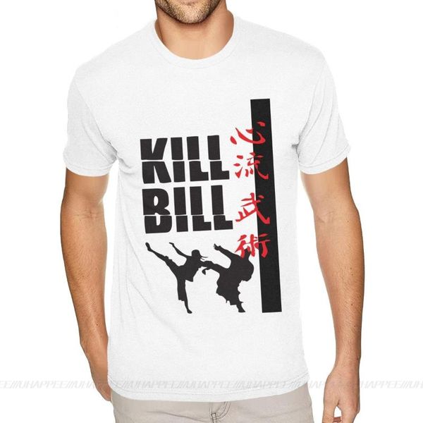 

men's t-shirts kill bill tees shirts young boy fitness t-shirt men short sleeves fashionable brand official apparel, White;black