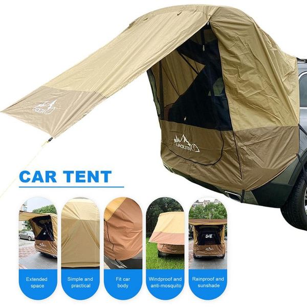 

tents and shelters self-driving tour barbecue tent durable portable sunshade windproof rainproof car trunk for outdoor camping