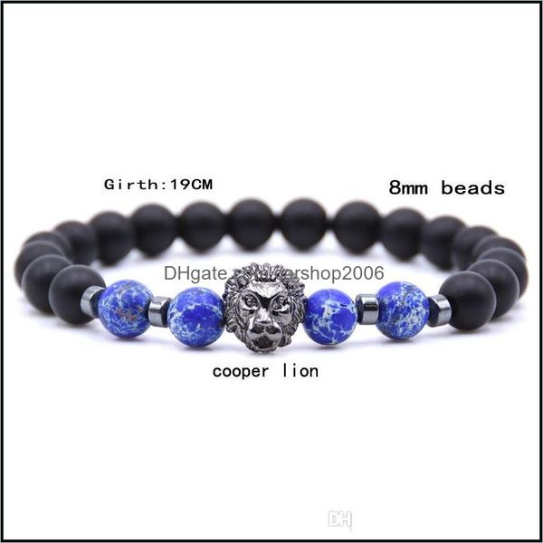 

beaded, strands bracelets jewelrystrands beaded bracelet for men and women - 8mm tiger eye adjustable natural molten rock essential oil anxi, Black