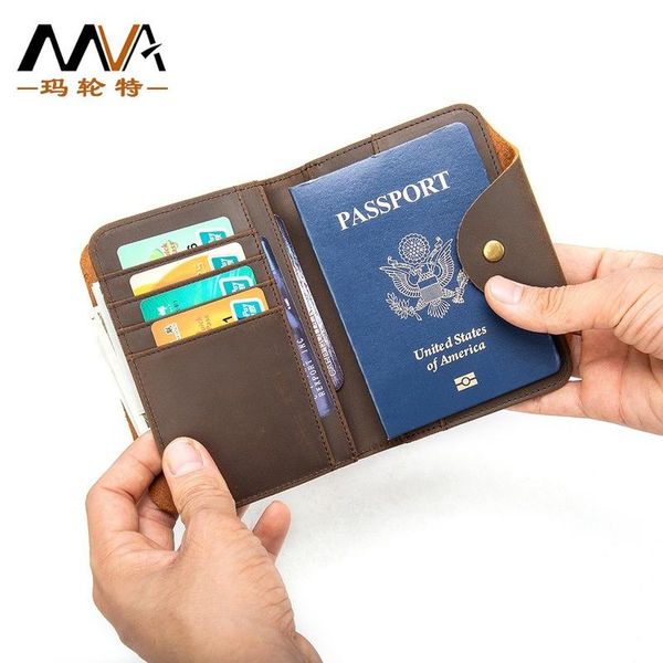 

wallets for man retro short rfid antimagnetic wallet men's leather id card holder crazy horse clutch, Red;black