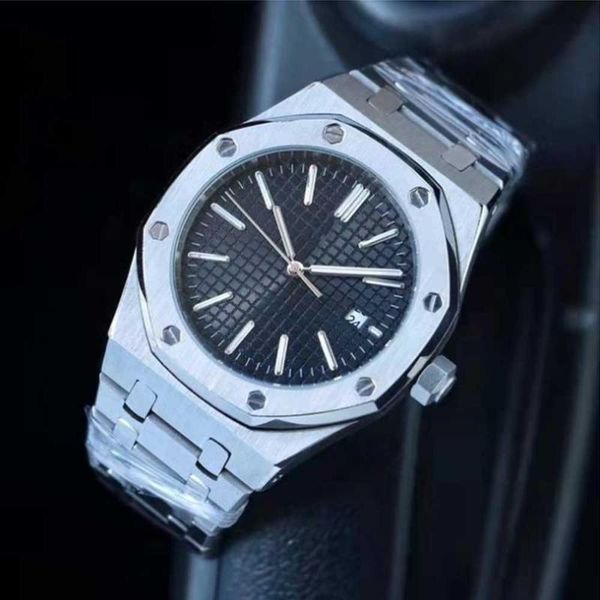 

wristwatches luxury watches mechanical automatic watch for men stainless steel 41mm men's balck blue wristwatch, Slivery;brown