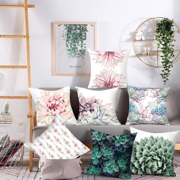 

cushion/decorative pillow plants cushion cover sofa pink throw pillows for home decoration cactus tropical decorative pillowcase45*45cm