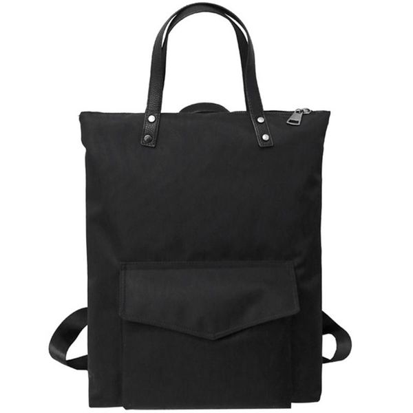 

backpack men's ms. nylon travel waterproof black lapshoulder bag