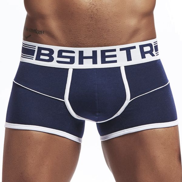 

bshetr simple design underwear boxer men men's boxers male underpants panties cotton mens bodysuit trunks pant, Black;white