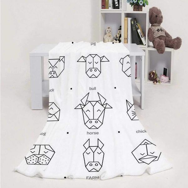 

animals farm origami 8 - - geometric shape,soft luxuries throw blanket microfiber soft throw dog 60''x80''(wxl)