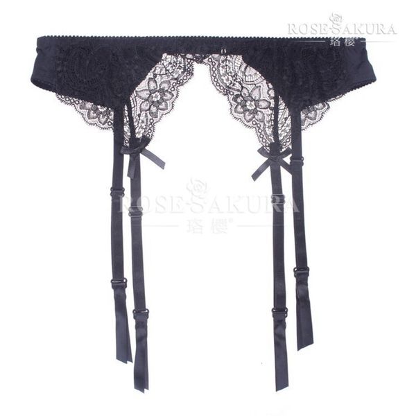 

silk garter adjustable size belt accessories stockings 0303, Black;white
