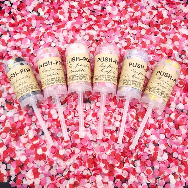 

10pc pink/blue gender reveal party decor push confetti poppers cannons it's a boy/girl baby event props decoration