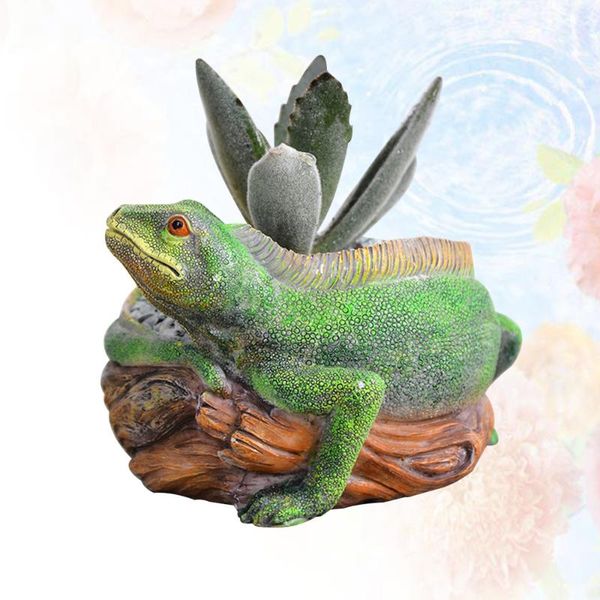 

Resin Succulent Flowerpot Adornment Lifelike Lizard Shaped Crafts Mini Tabletop Decoration Cre Decorative Flowers & Wreaths