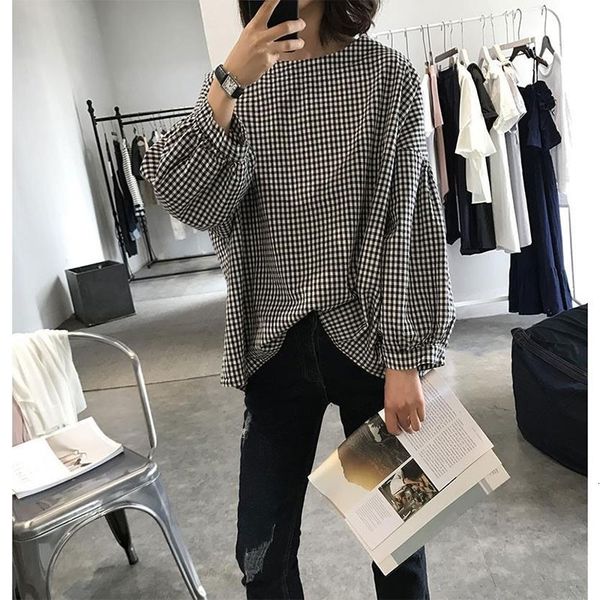 

skirt 2021 spring korea women's fashions flashlight neck flax cotton shirt femme sweaters, Black