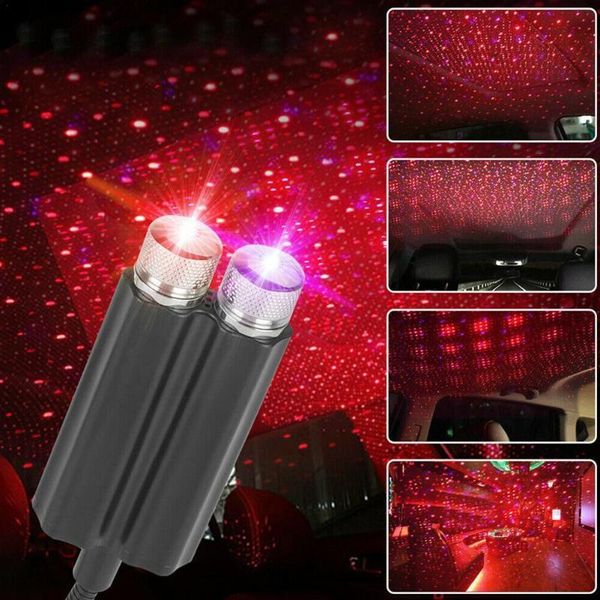 

starry sky light usb car interior room atmosphere modified ceiling interior&external lights