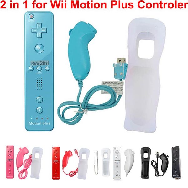 

game controllers & joysticks 2 in 1 motion plus wireless remote gamepad controller for wii nunchuck wiiu controle joystick joypad