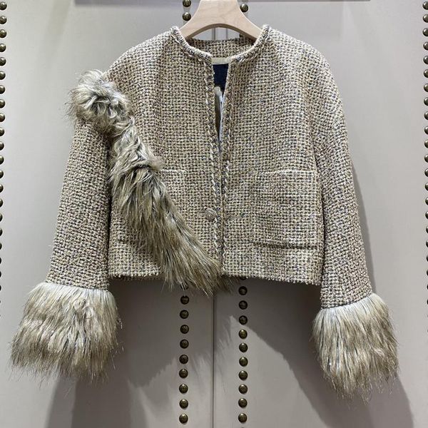 

women's jackets the early autumn 2021 matchings gold silk short coat 0811, Black;brown