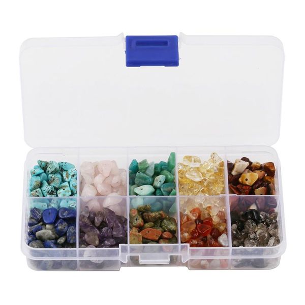 

40#plastic storage jewelry box compartment adjustable container beads earring for rectangle natural stone case boxes & bins