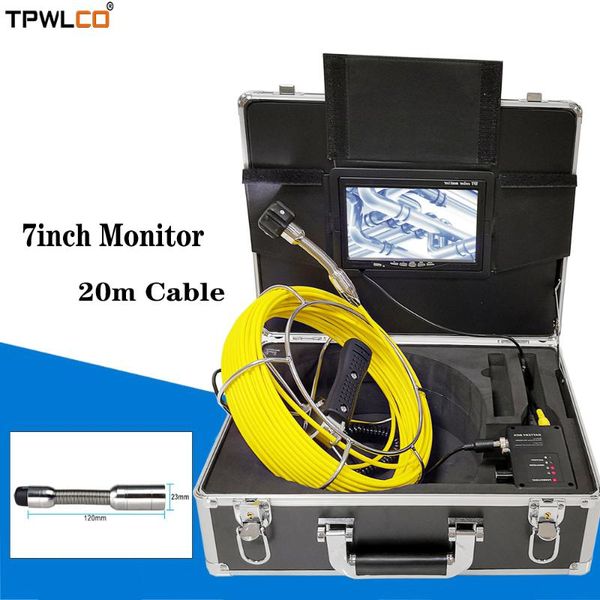 

20m cable drain sewer industrial pipe inspection with 12 led ip cameras