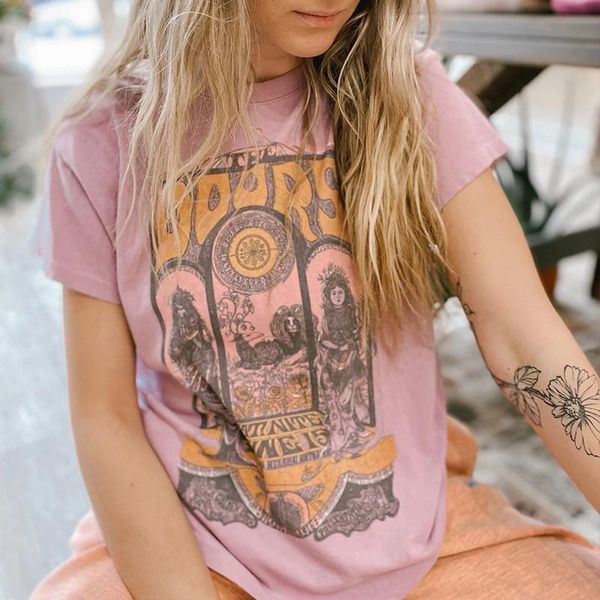 

vintage statue print graphic t shirts 2021 summer short sleeve purple cotton lady casual streetwear y2k chic fashion tshirt women's t-, White