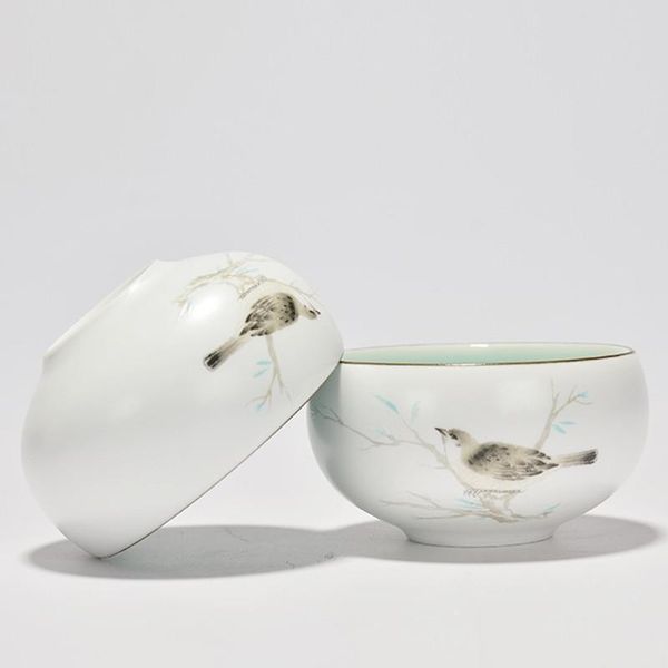 

cups & saucers vintage bird pattern painted master cup porcelain tea ceramic kiln zen small water for home decor accessories