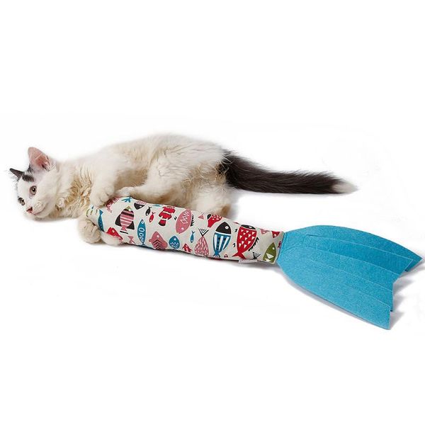 

pet cat refilling catnip simulation plush fish interactive chewing toys cats supplies jouet pour chat yl