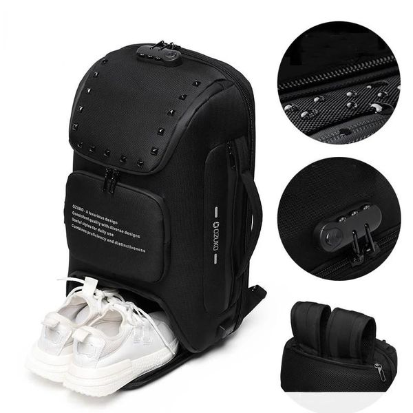 

backpack multifunctional travel male fashion usb 15.6 inch lapbackpacks men anti-theft waterproof mochila