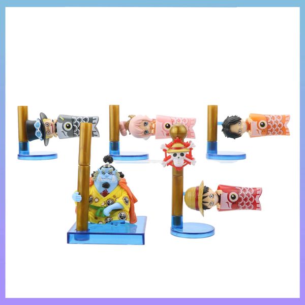 

5 pieces of pirate king carp flag f navigation splicing luffy hand made model micro landscape cake car ornaments