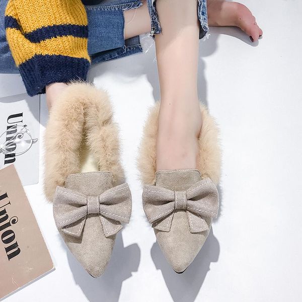 

dress shoes 2021 version of the suede 5cm pointed single really hairy shallow mouth high heels pumps u14-82, Black