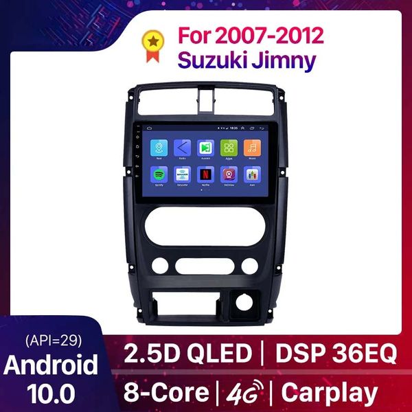 

car dvd multimedia player 2din 9 inch android gps radio for 2007-2012 suzuki jimny support carplay dvr swc