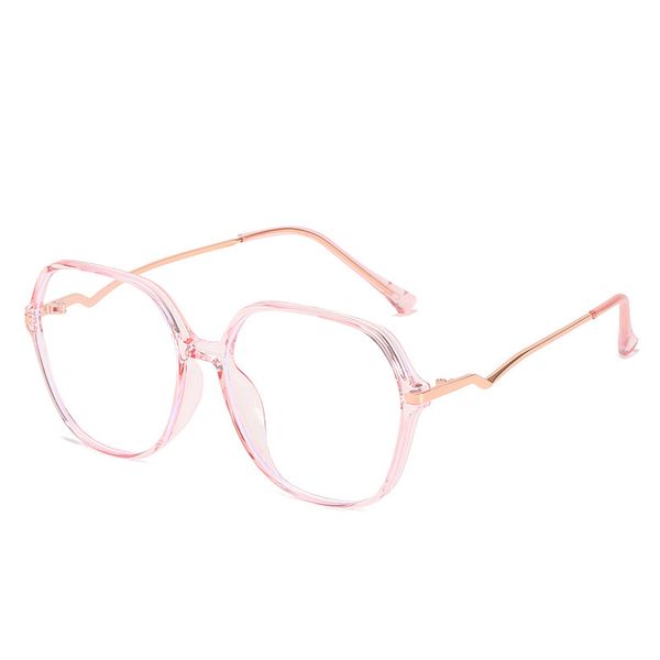 

design glasses 2021 new blue proof flat lens female tr90 plain face fashion with net red ins spectacle large myopia frame, White;black