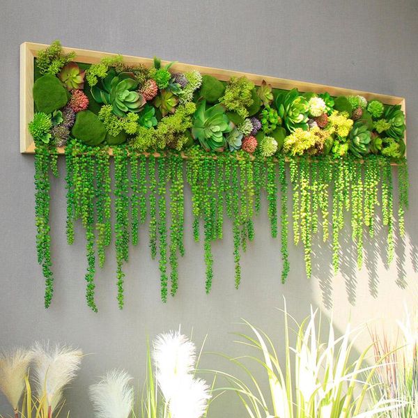 

fresh style artifical succulent plants nordic wall mounted carft art girls room decor dream catchers modern decorative objects & figurines