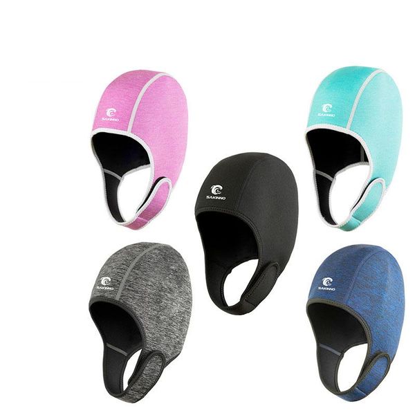 

swimming caps 2mm neoprene diving headgear men women uv-resistant sun-proof surfing snorkeling cap winter thermal hood hat