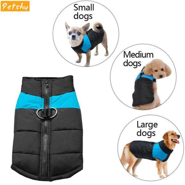 

dog apparel petshy autumn winter pet clothes small medium large dogs warm waterproof vest coat jacket cotton puppy outfit clothing