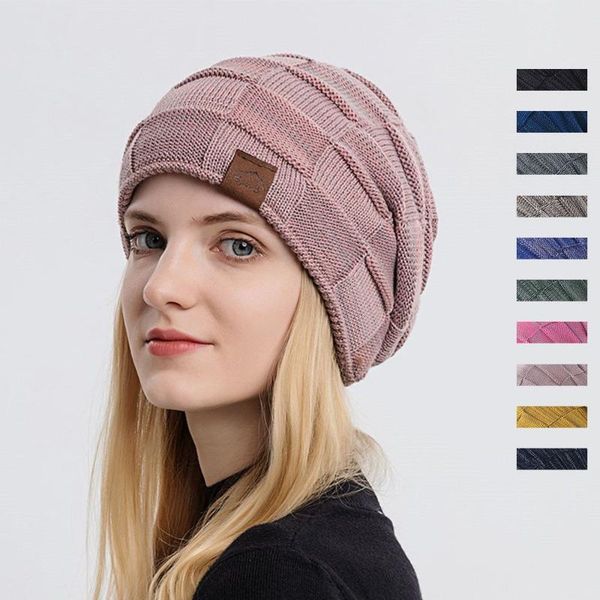 

beanies fashion outdoor keep warm winter hedging caps women's knitted hat millinery