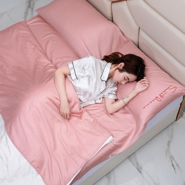 

sheets & sets egyptian cotton lightweight portable envelope sleeping bag travel el anti-dirty quilt cover sheet single double #a