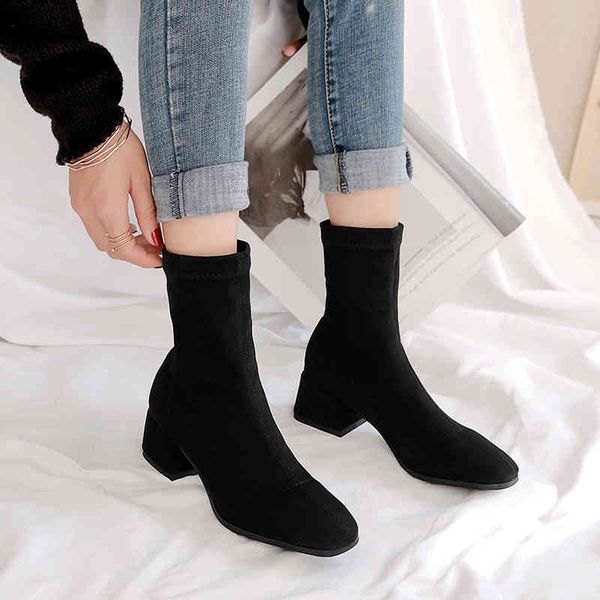 

dress shoes women's low-heeled boots, women's ankle shoes with zipper size 33 to 43 for autumn and winter, , 2nfh, Black