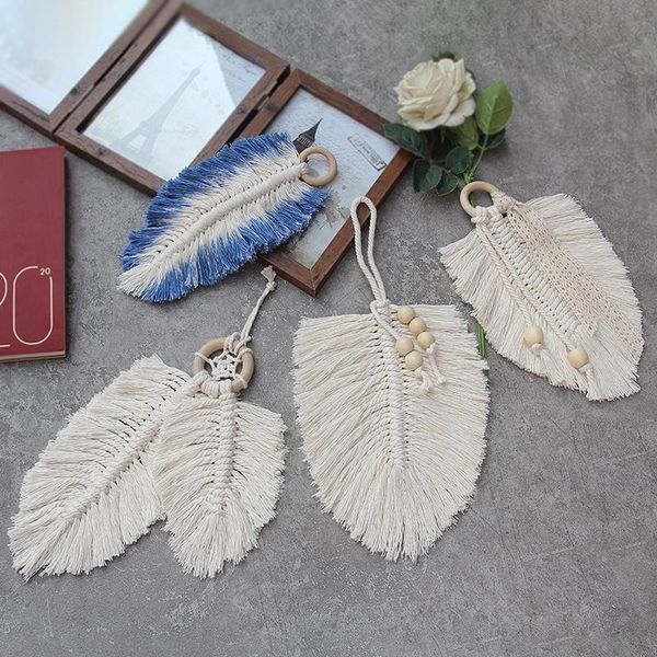 

decorative objects & figurines macrame hanging handmade feathered charm tapestry kids room decoration dream catcher nordic home boho wall