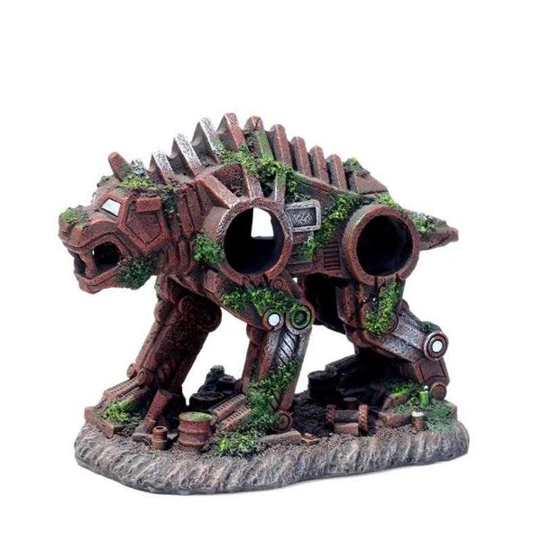 

decorations aquarium rock decoration fish tank landscaping simulation robot dog ornaments aquascape decor accessories aquatic pets supplies