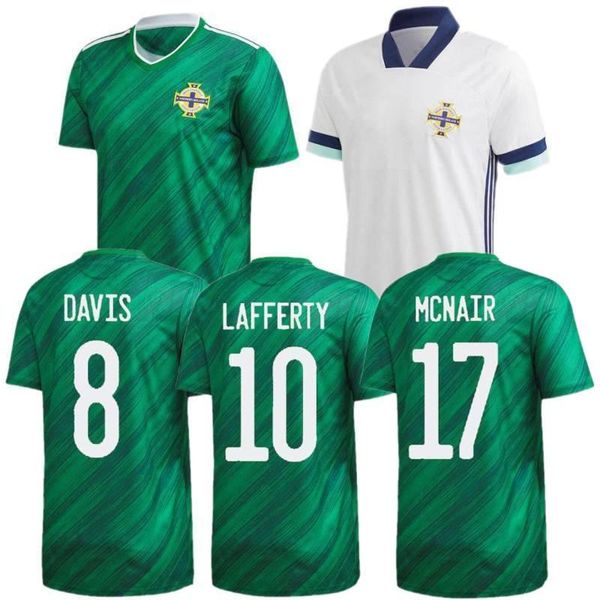 

2021 northern ireland soccer jersey #7 mcginn mcnair lafferty uniform mens #5 evans magennis davis home away football shirt, Black;yellow