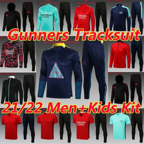 

21/22 gunners survetement soccer tracksuits pepe nicolas ceballos henry guendouzi smith rowe willian odegaard thomas men+kids kit training j, Black